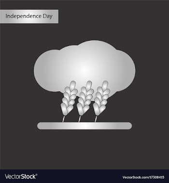 Black and white style icon of wheat cloud vector image
