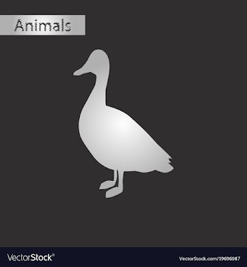 Black and white style icon of wild duck vector image