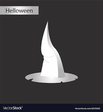 Black and white style icon of witch hat vector image