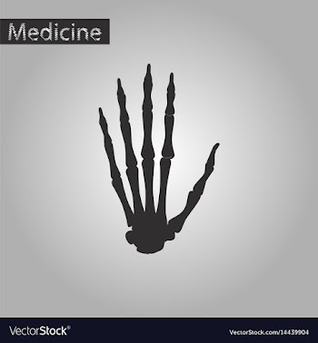 Black and white style icon of wrist bone vector image