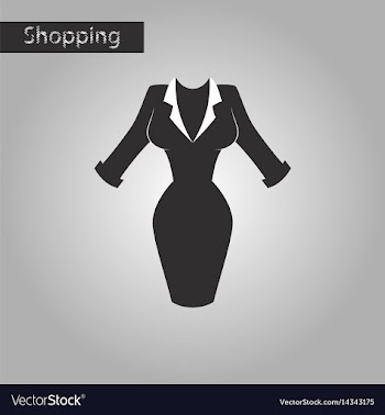 Black and white style icon office dress vector image