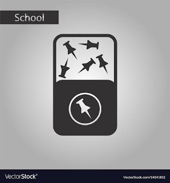 Black and white style icon office pins vector image