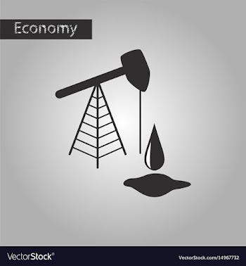 Black and white style icon oil well vector image