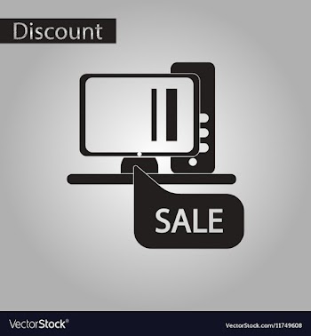Black and white style icon online buying vector image