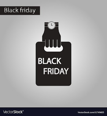 Black and white style icon Package Black Friday vector image