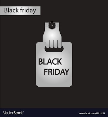 Black and white style icon package black friday vector image