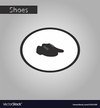 Black and white style icon pair of mens shoes vector image