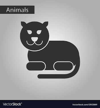 Black and white style icon panther vector image