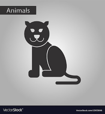 Black and white style icon panther vector image
