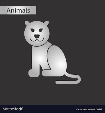 Black and white style icon panther vector image