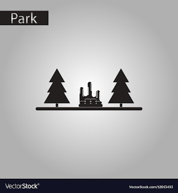 Black and white style icon park vector image