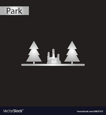 Black and white style icon park vector image