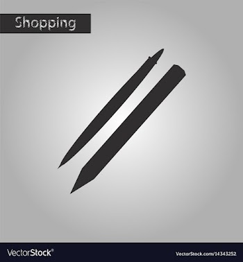 Black and white style icon pencil and pen vector image