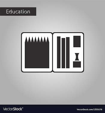 Black and white style icon pencil box pencil pen vector image