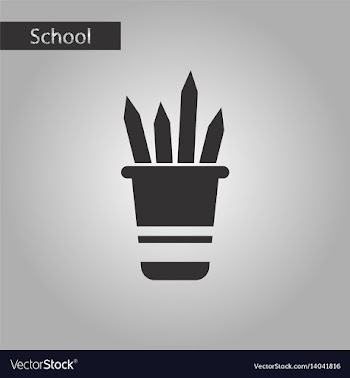 Black and white style icon pencils in stand vector image