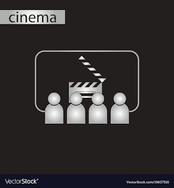 Black and white style icon people in cinema vector image