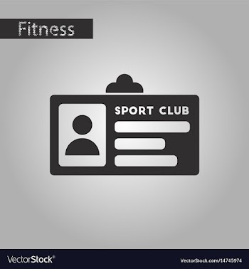 Black and white style icon personal card sports vector image
