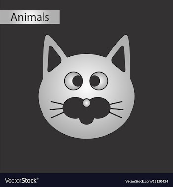 Black and white style icon pet cat vector image