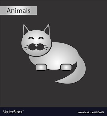 Black and white style icon pet cat vector image