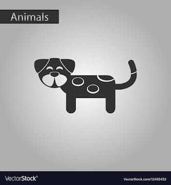 Black and white style icon pet dog vector image