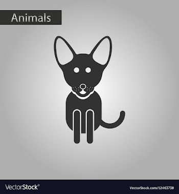 Black and white style icon pet dog vector image