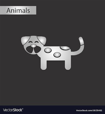Black and white style icon pet dog vector image