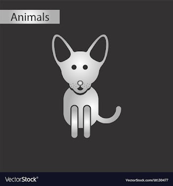 Black and white style icon pet dog vector image
