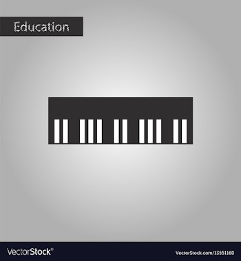 Black and white style icon piano keys vector image