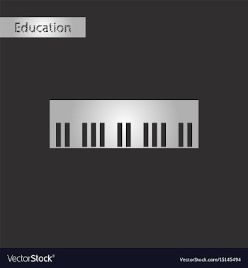 Black and white style icon piano keys vector image