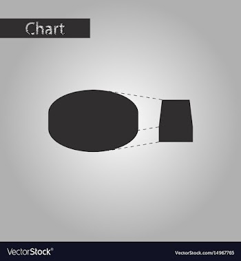 Black and white style icon pie chart vector image