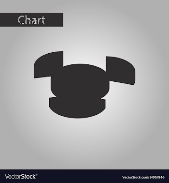 Black and white style icon pie chart vector image