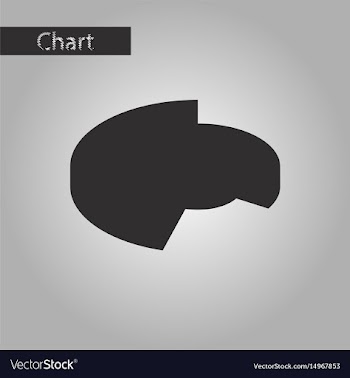 Black and white style icon pie chart vector image