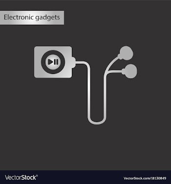 Black and white style icon player with headphones vector image