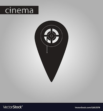 Black and white style icon pointer cinema vector image