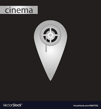 Black and white style icon pointer cinema vector image