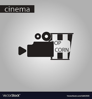 Black and white style icon popcorn Cinema vector image