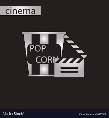 Black and white style icon popcorn cinema vector image