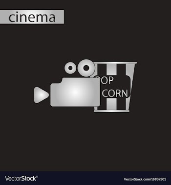 Black and white style icon popcorn cinema vector image