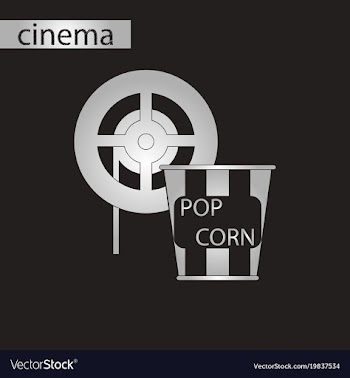 Black and white style icon popcorn cinema vector image