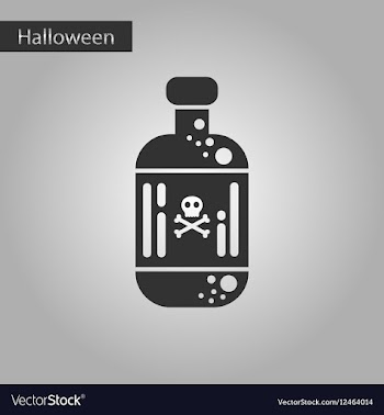 Black and white style icon potion in bottle vector image