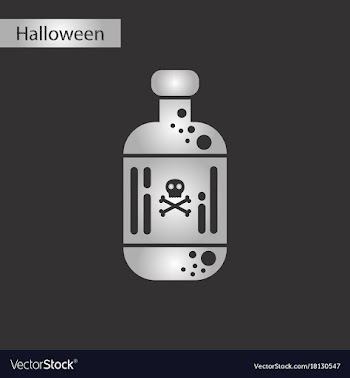 Black and white style icon potion in bottle vector image