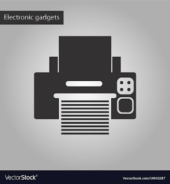 Black and white style icon printer vector image