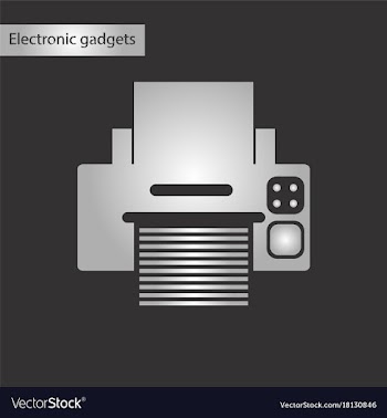 Black and white style icon printer vector image