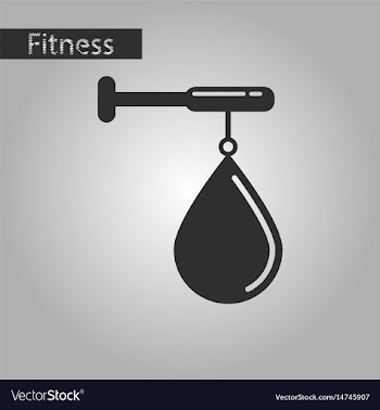 Black and white style icon punching bag vector image