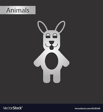 Black and white style icon rabbit bunny vector image