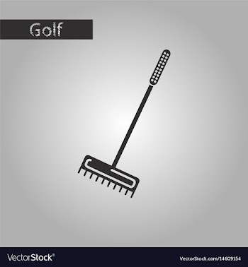 Black and white style icon rake vector image