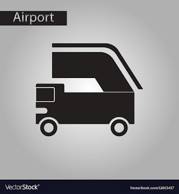 Black and white style icon ramp airport vector image