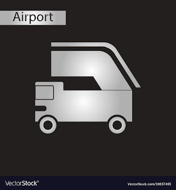 Black and white style icon ramp airport vector image