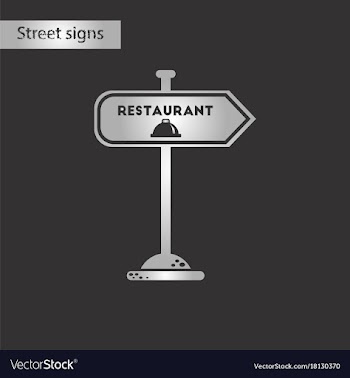 Black and white style icon restaurant sign vector image