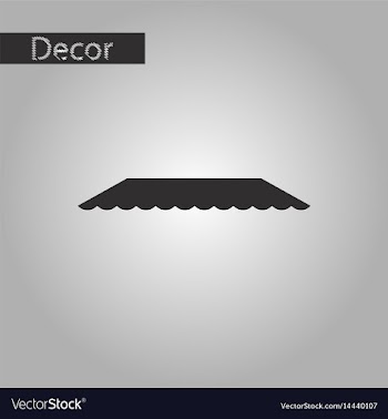 Black and white style icon roof awning vector image